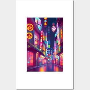 Tokyo Neon Anime Japan Night Light Vibes <3 Posters and Art